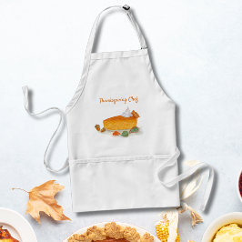 Avental Chef de Ação de Graças de Torta de Abóbora Aquarel