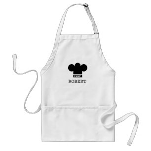 Avental Chef de Chapéu Negro Personalizado Apron