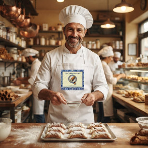 Avental Chef de Sobremesa Cannoli de Azulejo Siciliano