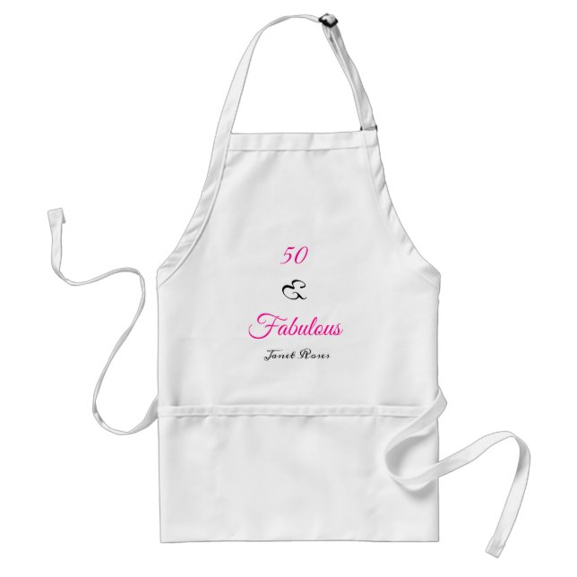 Avental Chef Gelado 50 e Fabuloso Nome Rosa Apron (Frente)