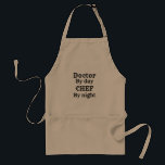 Avental Chef por Night Mens Doctor<br><div class="desc">Um presente divertido para o médico que gosta de cozinhar. Este avental faz um presente de excelente para pai ou avô para aniversários,  Natal ou dia de os pais!</div>
