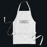 Avental Chef   Science Apron<br><div class="desc">Para o chef que sabe que o cozinhar é a forma mais saborosa de química. Esta design está cientificamente provada que melhora seu cozinhar. Só estou brincando...  mas você vai ficar bem carregando todas aquelas receitas saborosas.</div>