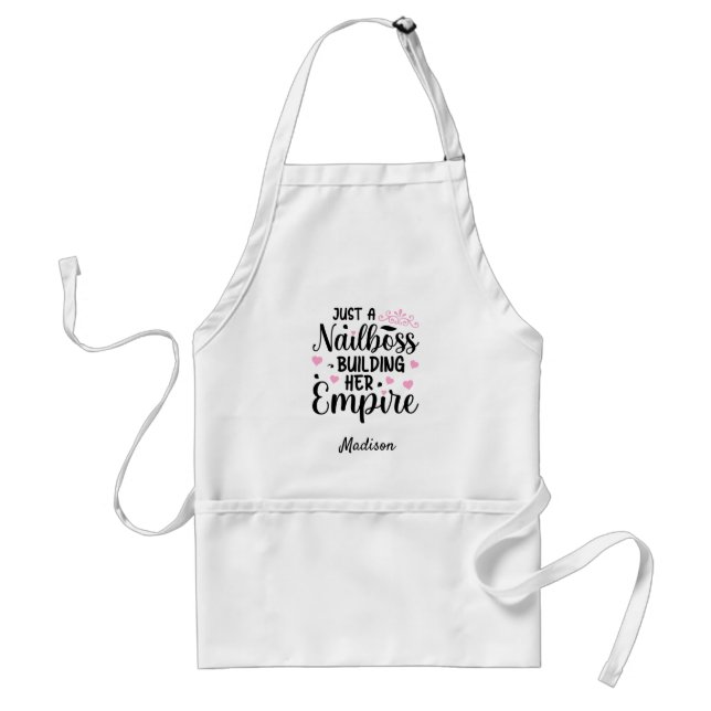 Avental Chefe Engraçado Personalizado Nail Salon Apron (Frente)