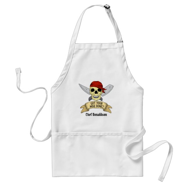 Avental Chefe Executivo Mise en Place Funny Kitchen Humor (Frente)