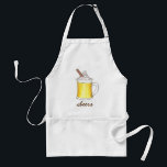 Avental Cheio Feriado Quente Nog Ovo Bebida de Natal<br><div class="desc">Apron apresenta um marcador original ilustrativo de uma caneca de ovo tocada com chantilly chicoteada, e CHEERS em uma fonte divertida. Perfeito para aplausos na sua cozinha durante o feriado! Não vê o que está procurando? Precisa de ajuda para a personalização? Entre em contato com Rebecca para ter algo projetado...</div>