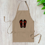 Avental Chinelos orais Apron<br><div class="desc">Chinelos são um bom tipo de calçado para vestir no verão durante o tempo quente. Esta design é de alguns chinelos bonitos e coloridos, cuja base é preta e depois tem algumas flores bonitas sobre eles. Este design chinelos parece excelente neste avental. Perfeito para si mesmo ou como presente</div>