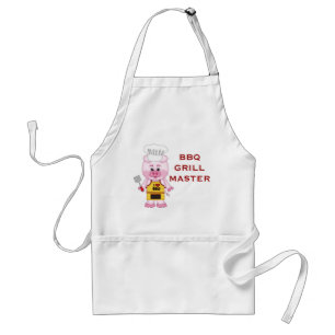 Avental CHURRASCO engraçado do porco dos desenhos animados