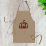 Avental Circus Tent Apron<br><div class="desc">O circo é sempre divertido de ir e você pode celebrar o circo com este legal design de uma tenda de circo. Esta design apresenta uma tenda de cima vermelha e branca de circo com uma bandeira vermelha voando no topo. Esta tenda de circo parece excelente neste avental. Perfeito para...</div>