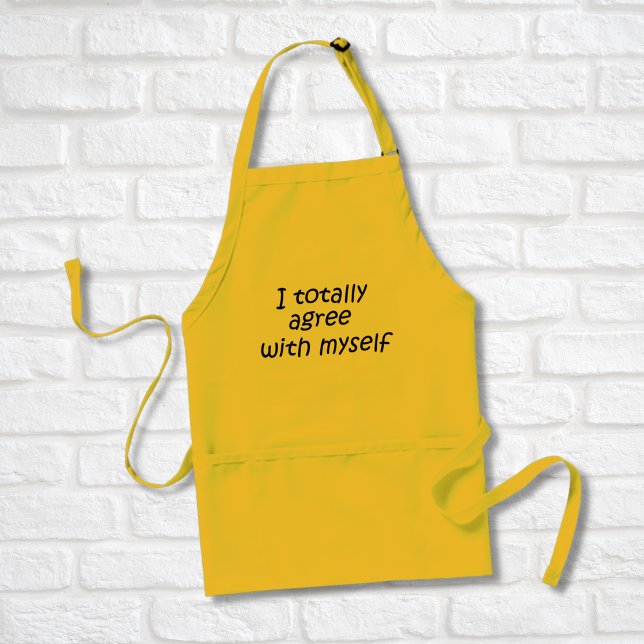 Avental Citação engraçada aprons presentes na cozinha piad (A funny, sarcastic quote on a yellow baking apron.  A fun, humorous gift for a cook or chef.)