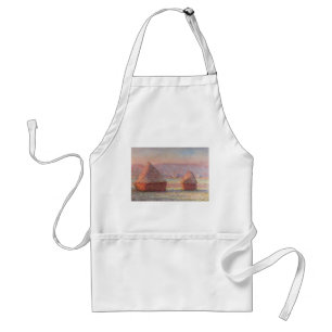 Avental Claude Monet White Frost Sunrise (Haystacks)