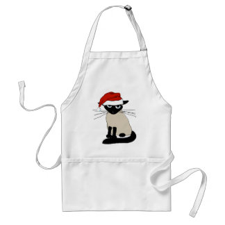 Avental Cláusula Siamesa Santa - Gato Engraçado de Gatinho
