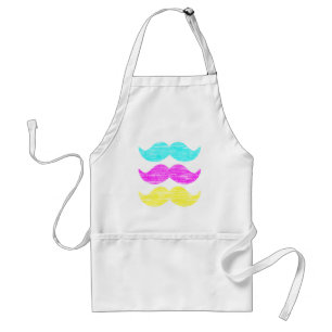 Avental CMY Mustaches (estilo letterpress)