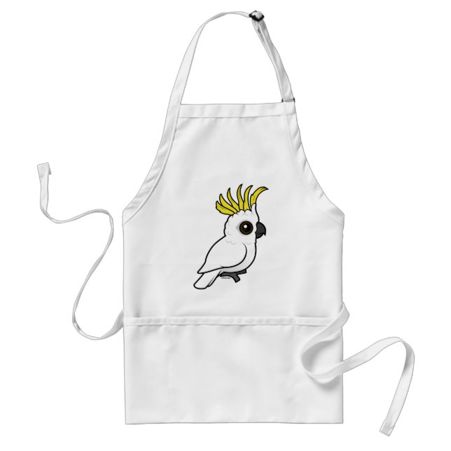 Avental Cockatoo Enxofre-com crista de Birdorable (Frente)