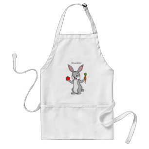 Avental Coelho bonito com desenho vegetal