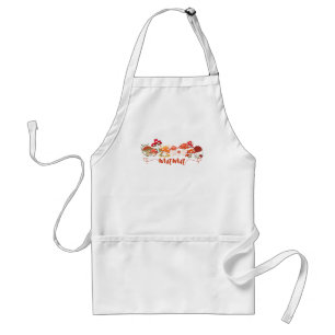 Avental Cogumelo e Dia da Mãe Feliz