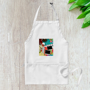 Avental Colagem de viagem com Férias de Marcas Terrestres 