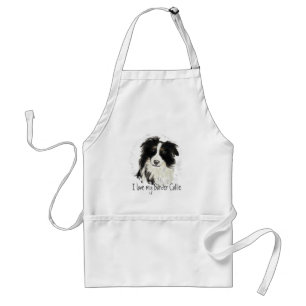 Avental Collie de Borda Personalizada - Coleção de Cachorr
