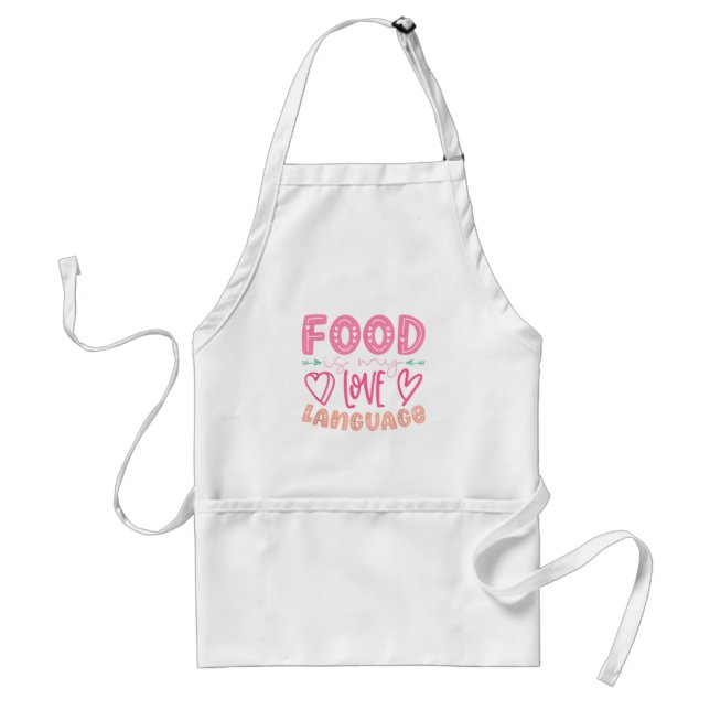 Avental Comida É Minha Língua De Amor - Chef De Chef De Co (Frente)