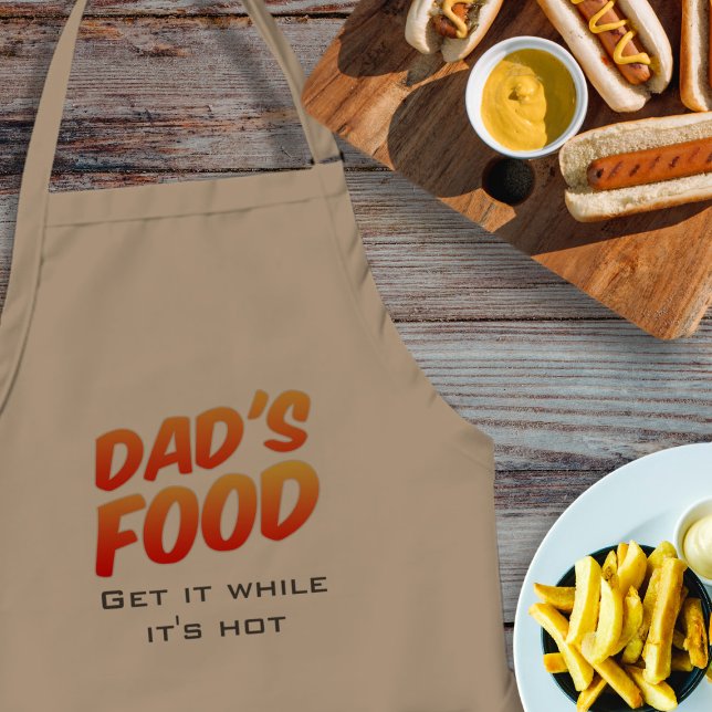 Avental Comida engraçada Obtenha-o enquanto está CHURRASCO (Fun apron for your Dad. He's cooking and get it while it's hot!)