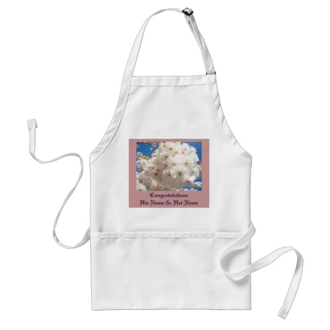 Avental Congratulations Wedding His Name & Her Name apron (Frente)
