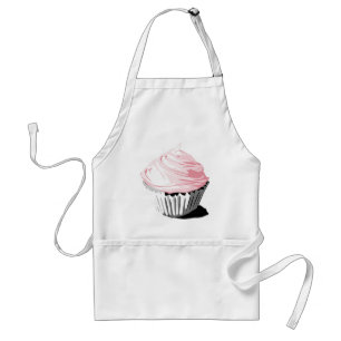 Avental cor-de-rosa do cupcake