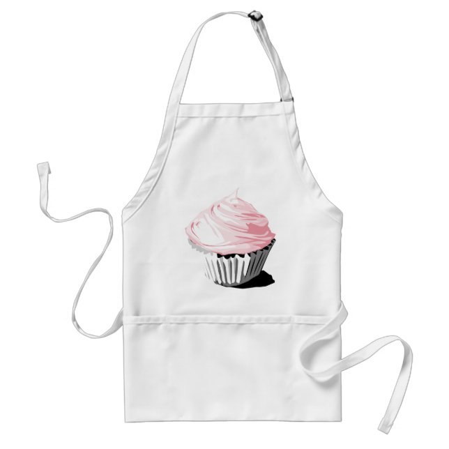 Avental cor-de-rosa do cupcake (Frente)