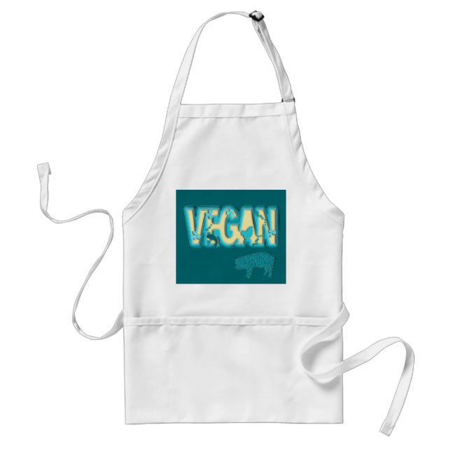 Avental Corte de papel vegetariano (Frente)