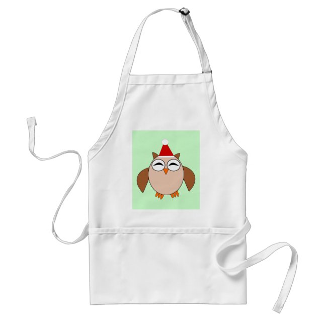 Avental Coruja de Natal Bonita Apron (Frente)
