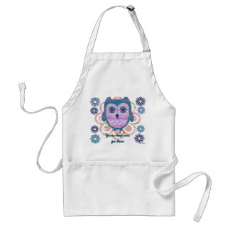 Avental Coruja floral bonito