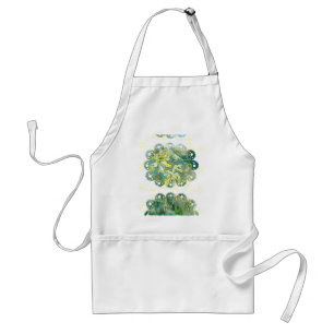 Avental Cowslips Primula veris floral Apron com borda de r