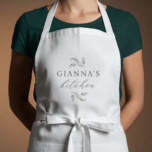 Avental Cozinha Botânica Personalizada do Seu Nome