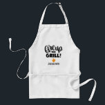 Avental Cozinha de CHURRASCO Engraçada de Caras<br><div class="desc">O avental de churrasco de grilagem de homens engraçados com a tipografia "Fire Up The Grill" e o nome personalizado ou texto é um presente de excelente para qualquer mestre de grelhador.</div>