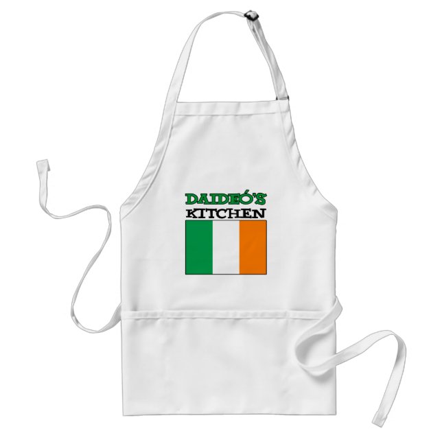 Avental Cozinha de Daideo com bandeira da Irlanda (Frente)