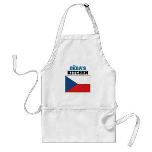 Avental Cozinha de Deda com bandeira da República Tcheca
