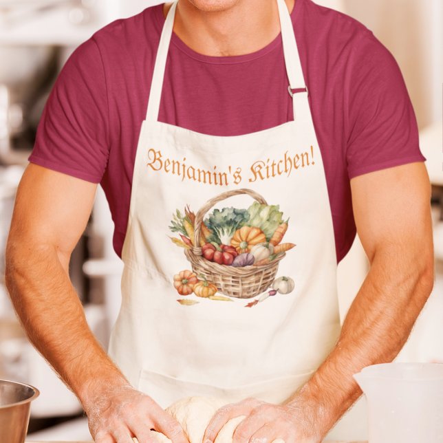 Avental Cozinha do Chef Personalizado de Outono (Autumn colors, rustic image.)