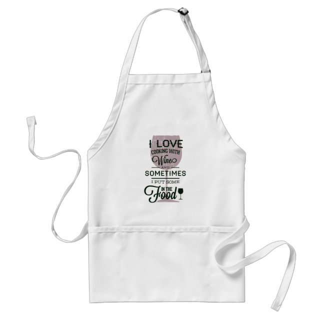 Avental Cozinhar Com Apron Engraçado De Vinho (Frente)