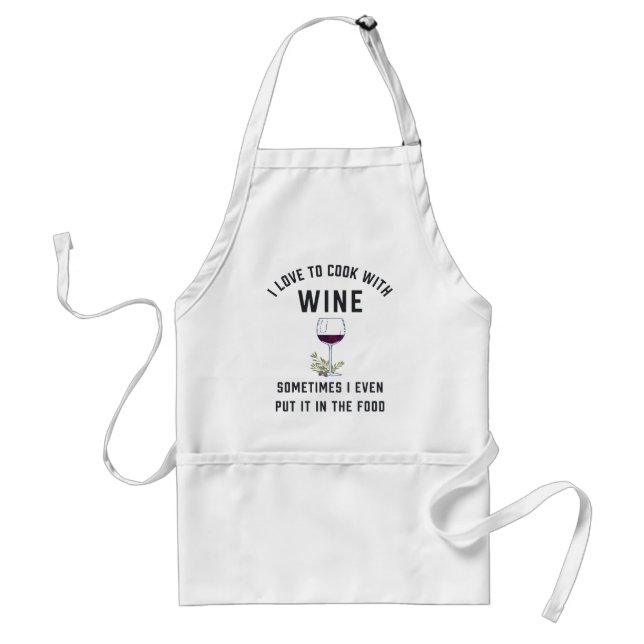 Avental Cozinhar com vinho | Vinhos Engraçados (Frente)