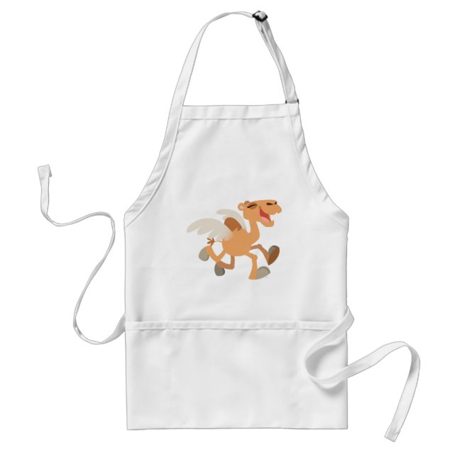Avental Cozinhar de Camelo Amarelo de Cartoon Bonito Apron (Frente)