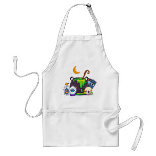 Avental Cozinhar De Witch Cauldron Sob O Luar