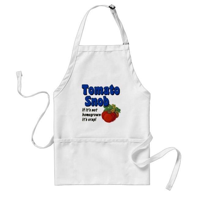 Avental Cozinhar Engraçado Tomato Snob Dizendo Apron (Frente)