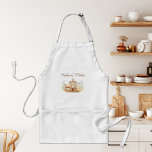 Avental Cozinhar Personalizado de Fornecedores de Aquecedo<br><div class="desc">Apresentando nosso Apron Adulto Cozinhar de Abastecimento Personalizado em Aquarela. Apresentando uma elegante ilustração aquosa de Suprimentos de cozedura e utensílios de cozinha na elegante curvatura do estilo cottagecore e fonte Script, dê um sotaque no lado do condado à decoração da sua cozinha doméstica. Personalize o texto e torne-o seu!...</div>