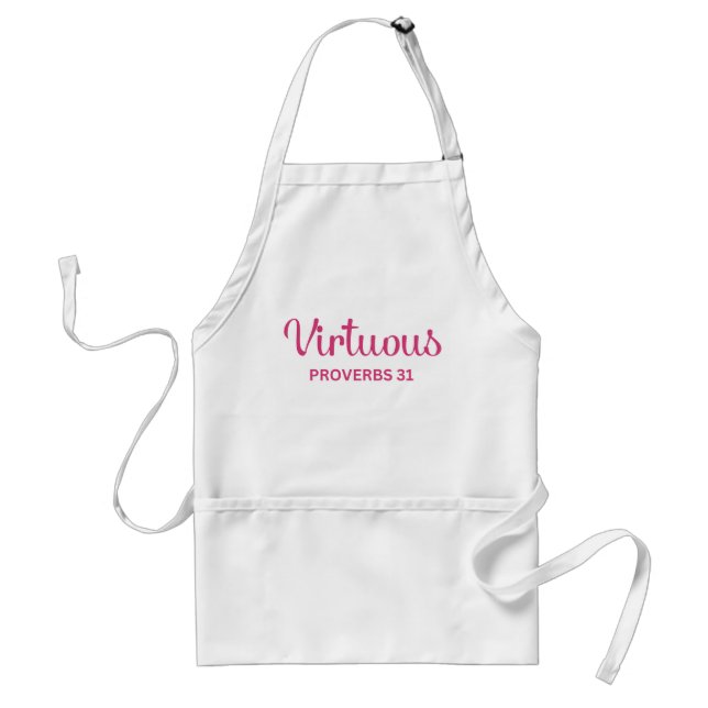 Avental Cristã Rosa Virtuosa Proverb 31 Apron (Frente)