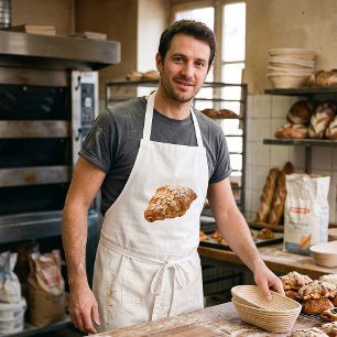 Avental Croissant Fresco de Amêndoa Pão Francês