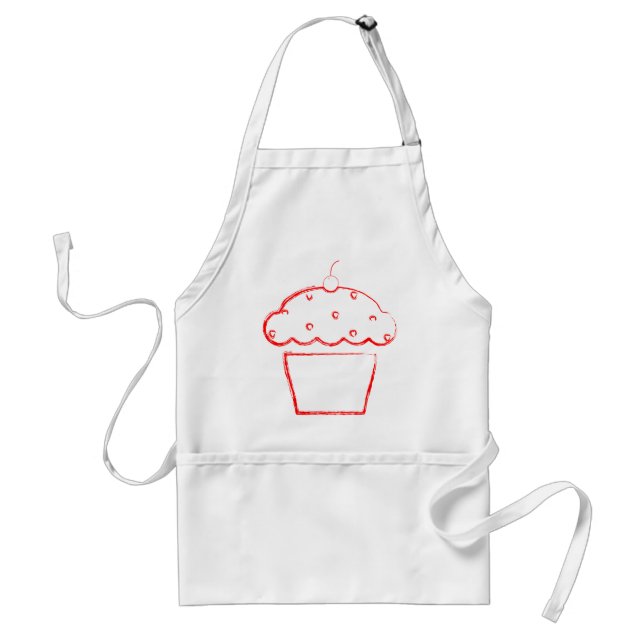 Avental cupcake de cereja (Frente)