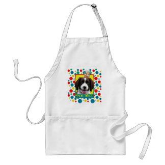 Avental Cupcake do convite - Spaniel de Springer - Baxter