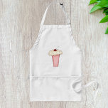 Avental Cupcake Kawaii, bonito, Milkshake com Cereja<br><div class="desc">Adicione um toque divertido e doce à sua cozinha com este adorável avental com tema de sobremesa kawaii! Apresentando um batido pastel revestido de chantilly liso, salsichas de chocolate e uma cereja fofa, esta design lúdica é perfeita para assar, cozinhar ou hospedar uma festa com tema de sobremesa. Feita a...</div>