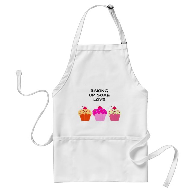 Avental Cupcakes Assando um pouco de Amor (Frente)