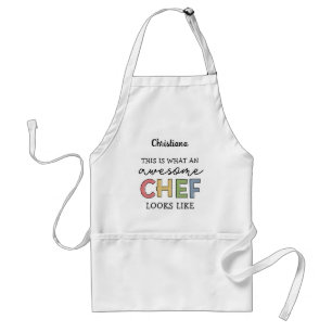 Avental Custom Awesome Chef Gifts   Best Chef Ever Funny