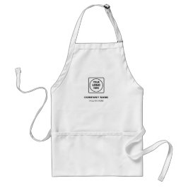 Avental Custom Business Name Logo Modern Branding Apron
