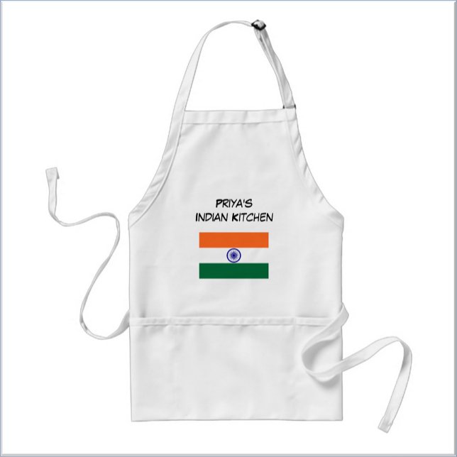 Avental Custom Indian Flag Orange White and Green (Criador carregado)